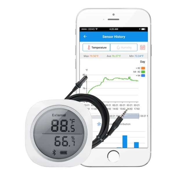 Trådlös Termometer Hygrometer, Smart Enhet med Bluetooth, Digital Skärm,IBS-TH1 Plus