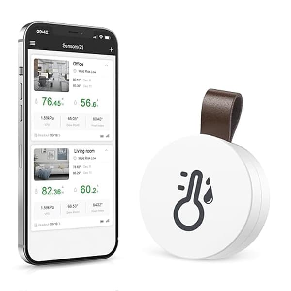 Lollanda Bluetooth termometer og hygrometer med datalagring / trådløst termometer og hygrometer, pakke med 1/2/3
