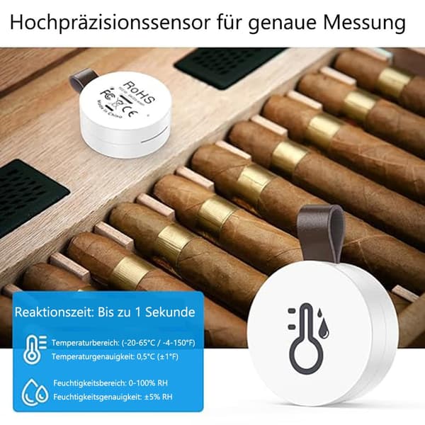 Lollanda Bluetooth termometer og hygrometer med datalagring / trådløst termometer og hygrometer, pakke med 1/2/3