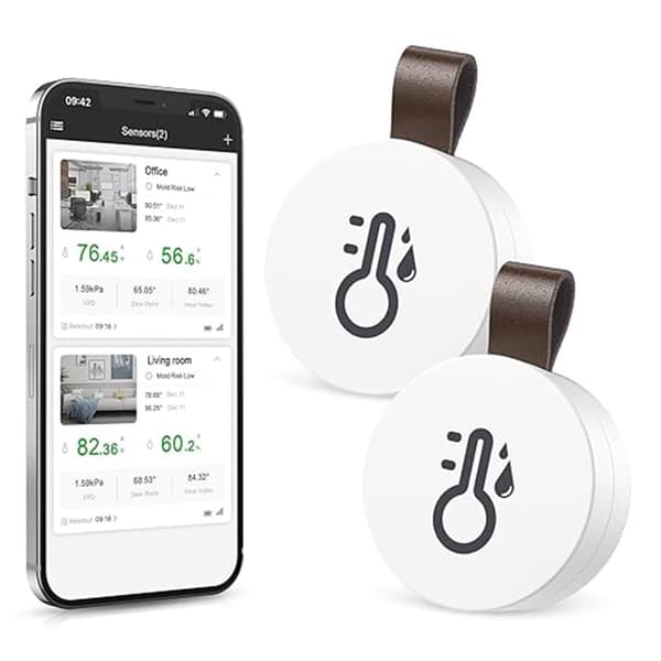 Lollanda Bluetooth termometer og hygrometer med datalagring / trådløst termometer og hygrometer, pakke med 1/2/3 2-st
