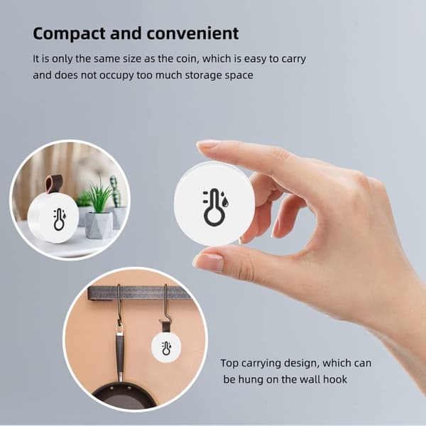 Smart Bluetooth 5.0 mini elektronisk termometer och hygrometer med datalagring app-termometer lämplig för apoteksbarnrum