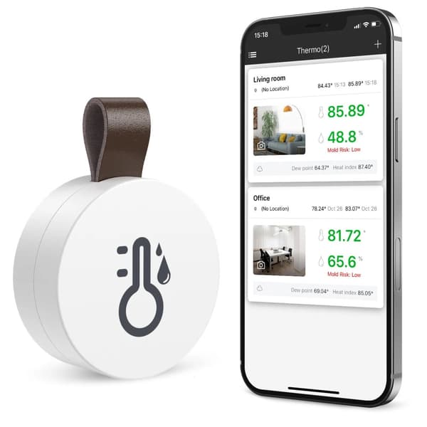 Smart Bluetooth 5.0 mini elektronisk termometer och hygrometer med datalagring app-termometer lämplig för apoteksbarnrum