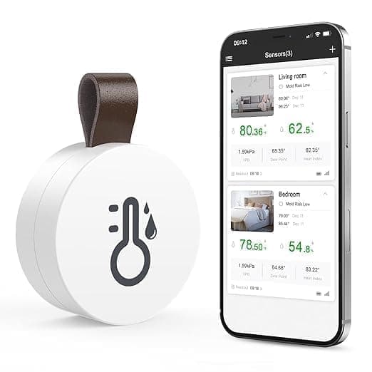 OBOSOE 1/2/3-pack Bluetooth Termometer & Hygrometer med App – Trådlös Temperatur- och Fuktmätare med Datalagring