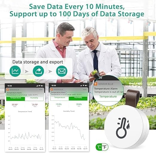 OBOSOE 1/2/3-pack Bluetooth Termometer & Hygrometer med App – Trådlös Temperatur- och Fuktmätare med Datalagring