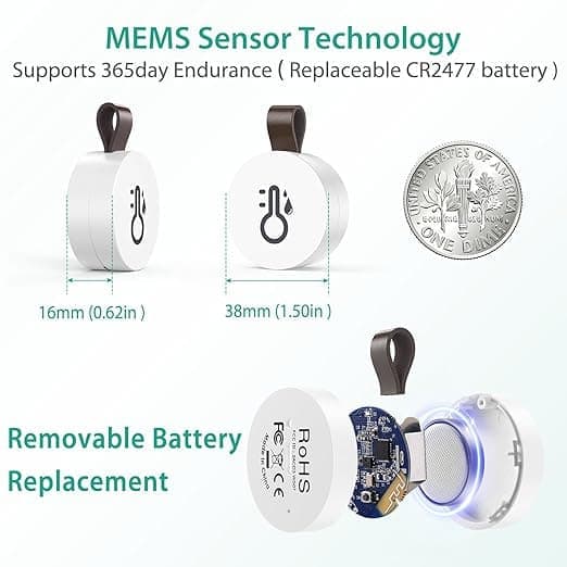 OBOSOE 1/2/3-pack Bluetooth Termometer & Hygrometer med App – Trådlös Temperatur- och Fuktmätare med Datalagring
