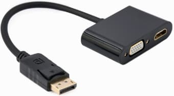 Gembird A-DPM-HDMIFVGAF-01 DisplayPort male to HDMI female + VGA female adapter cable, black