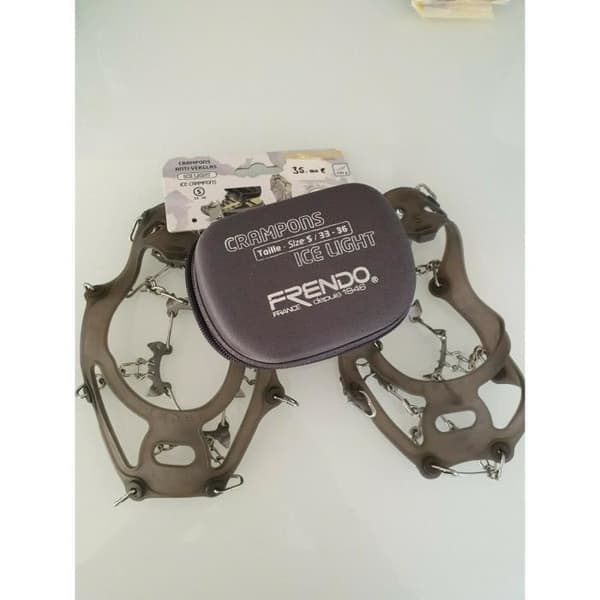 Crampons Anti-verglas Ice Light - FRENDO - Storlek S - 13 spikar på 12 mm - Rostfritt stål