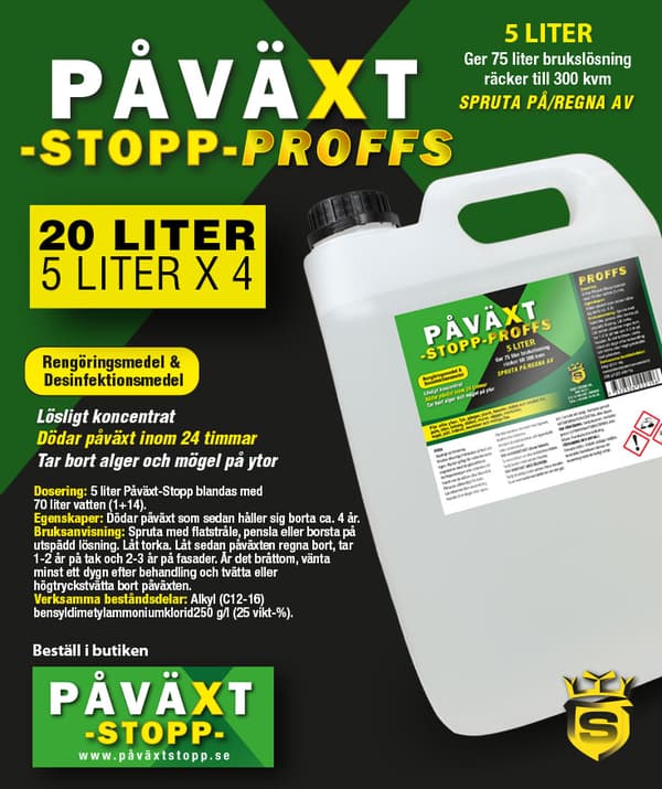 Påväxt-Stopp PROFFS Black Label 20 liter