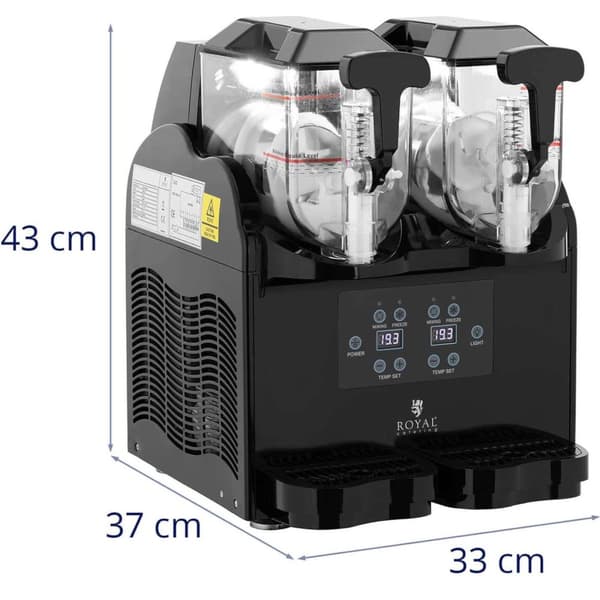 Granitor slush sorbet-juomakone tupla 380 W 2 x 3 l