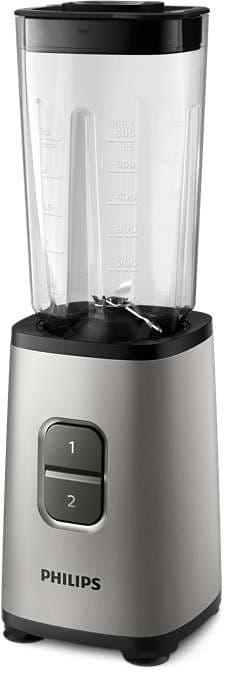 Philips Mini Blender | HR2604/80 Daily Collection | Tabletop | 350 W | Jar material Plastic/Glass | Jar capacity 0.6+0.6 L | Ice crushing | Pearl meta