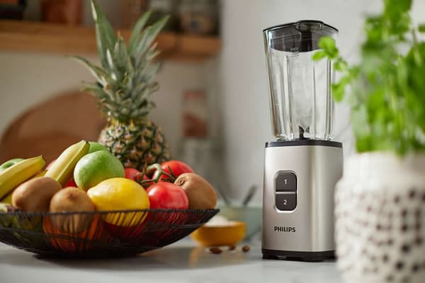 Philips Mini Blender | HR2604/80 Daily Collection | Tabletop | 350 W | Jar material Plastic/Glass | Jar capacity 0.6+0.6 L | Ice crushing | Pearl meta