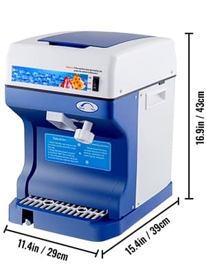 120kg/timme 250W kommersiell israkapparat, justerbar isfinhet, kompakt kropp, kraftfull motor och blad, lätt att använda