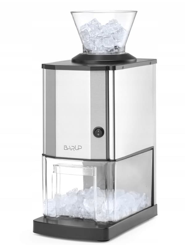 Elektrisk isknuser BarUp 12 kg/t, bred rende, knive af stål