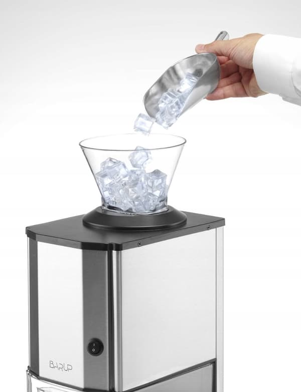 Elektrisk isknuser BarUp 12 kg/t, bred rende, knive af stål