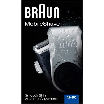 Braun Herrenrasierer MobileShave M-90 Foil shaver Trimmer Blue, Silver