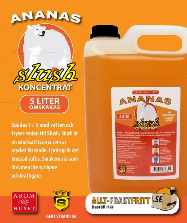SLUSH Ananas koncentrat 5L, spädes 1+5