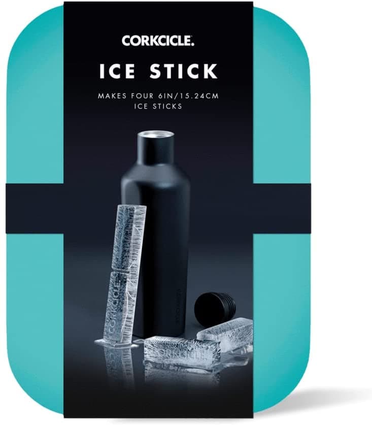 Corkcicle Ice Stick Tray Form med lock Turkos - Gör 4 6 tum/15,24 cm ispinnar
