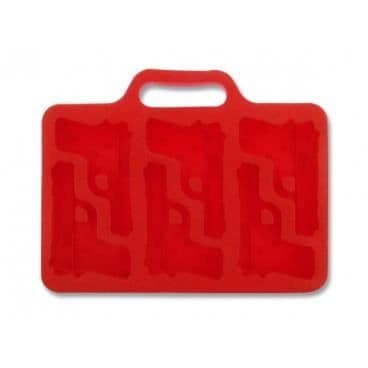 Iskubsform - Svart - Silikon - 183 x 140 x 13 mm - 6 pistolskott - Ovanlig iskubsform