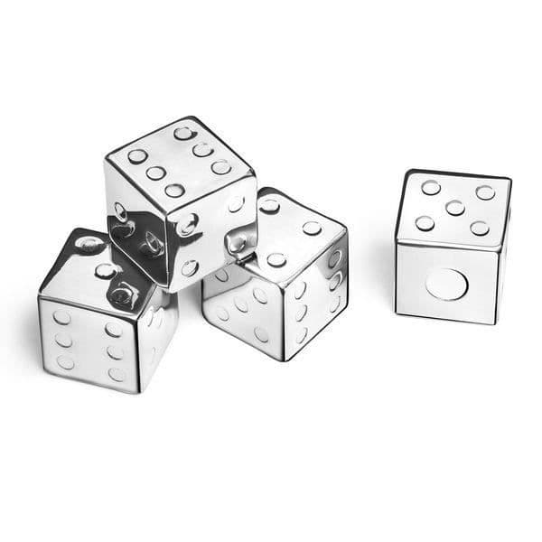 Återanvändbara tärningar ostisbitar (4 stycken) metall rostfritt stål