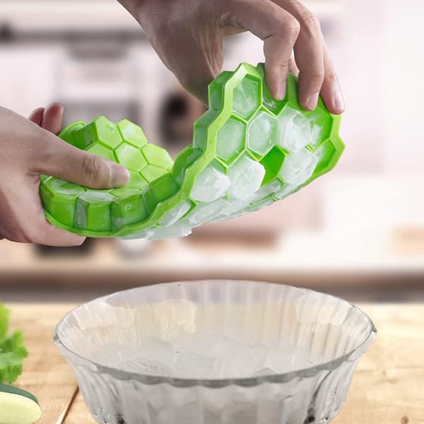 Silikone isterningbakke med låg 2-pak