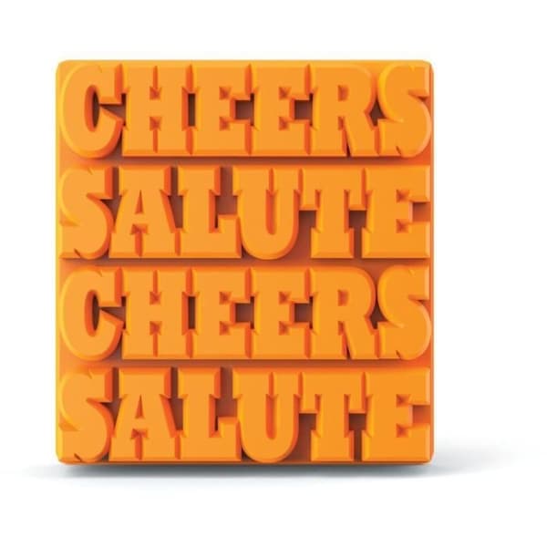 Zoku isbitsbricka Cheers Salute 11,5 x 17,6 cm silikonorange