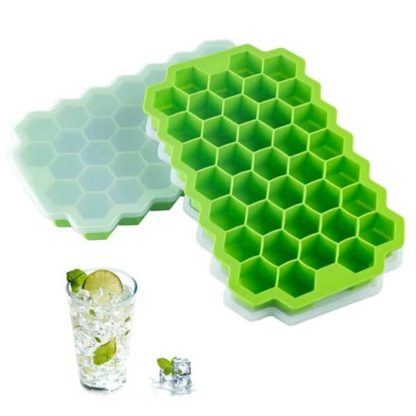 Stapelbar Isform med Lock – Iskubsform Hexagon Bakform Silikon