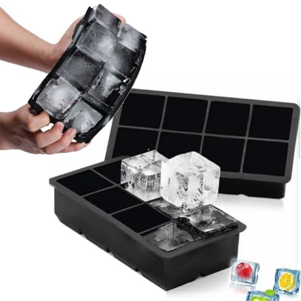 Cube 2 -pakk silikonisform - 8 store isbiter
