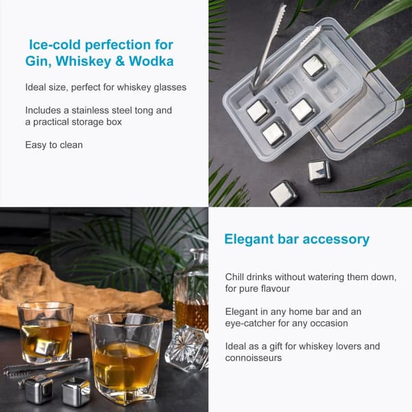Whiskeystenar återanvändbara isbitar i rostfritt stål med förvaringslåda som passar perfekt för whisky kylstenar kylbitar