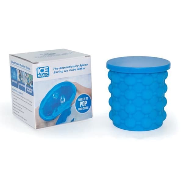 Ice Cube Tray Magic Ice Cube Ice Cube Maker Silikon Ishink Ice Cube Form med lock, 10*10cm