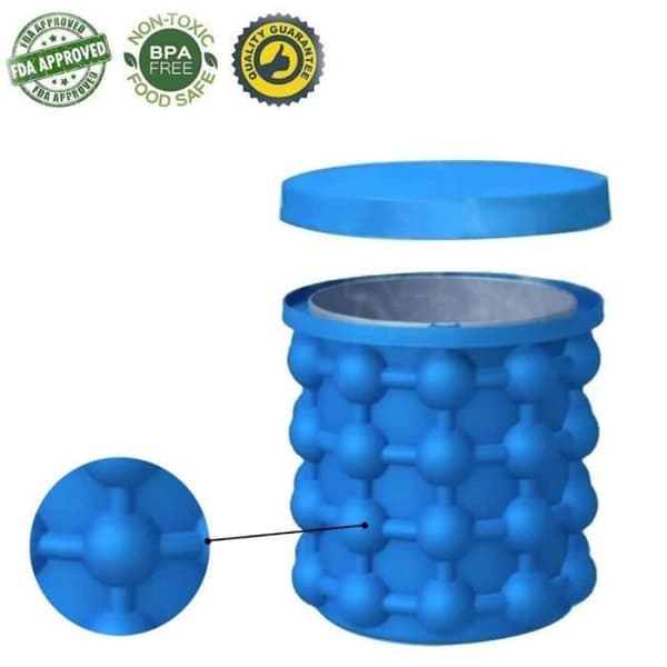 Ice Cube Tray Magic Ice Cube Ice Cube Maker Silikon Ishink Ice Cube Form med lock, 10*10cm