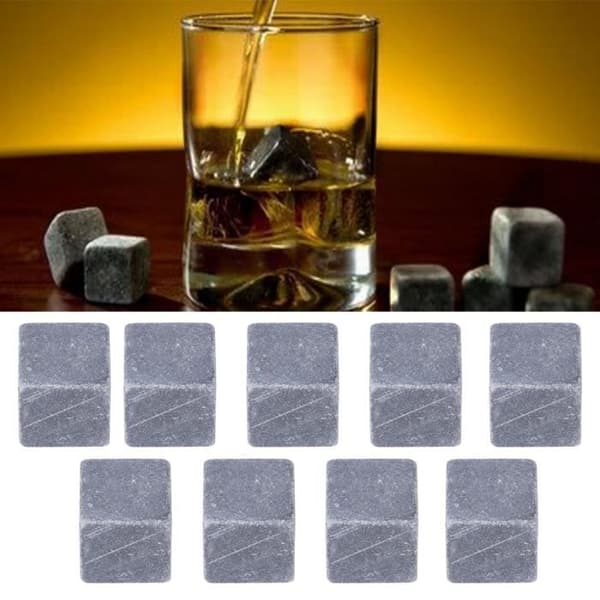 9 stycken whiskystenar dricker isbitar Återanvändbara vinkylare drycker vinkylare stenar