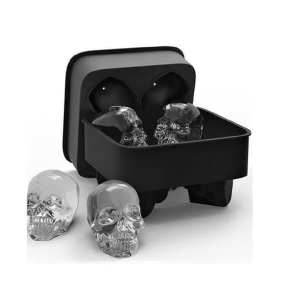 Panlom® 3D Döskalle Silikonform för Whisky Cocktail Isbitar Halloween - 5 x 6,3 cm QUI20371