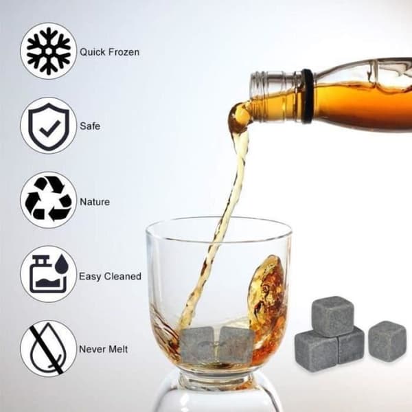Högkvalitativa Whiskystenar Dryckskylare Ice Stones Set med 9 st, bästa presenten