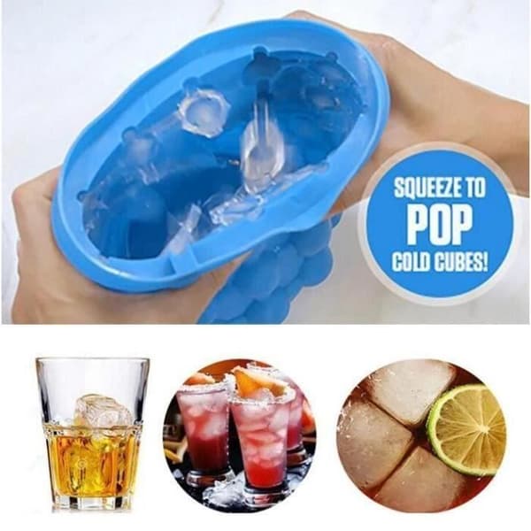 Ice Cube-bricka Ice Cube Maker Silikonformar Ice Hink Ice Cube Maker 2 i 1 Ice Cube Silikonformar Ice Hink Ice Cub Aa21116