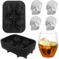 Miniatyrbild 1 av 4: Skeleton Skull Silikon iskubbricka med lock BPA-fri mögelmaskin Chokladgodis Halloween Deco