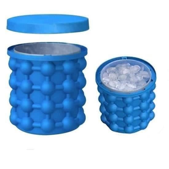 Ice Cube Maker Ice Cube-bricka Silikonformar Ice Hink Ice Cube Maker 2 i 1 Ice Cube Silikonformar Ishink Ice Cube Ma@H4
