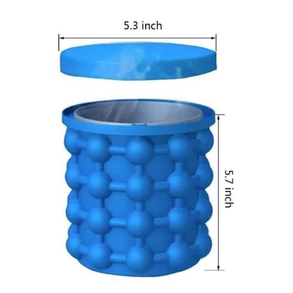 Magic Ice Cube Tray Fathink Fat Hållbar silikonishink Ishink Ice Cube Maker Blue@H4