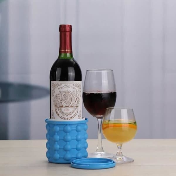 Ice Cube Maker Genie Ice Cube-bricka, silikonform Ishink Ice Cube-form för whisky, cocktail och alla drycker@H4