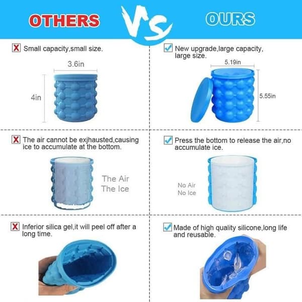 Ice Cube Brickor, Ice Cube Maker, Ice Cube Form Med Lock, Ice Cube Ice Cube, Magic Bucket Ice Cubes-CAK MODE - MELD
