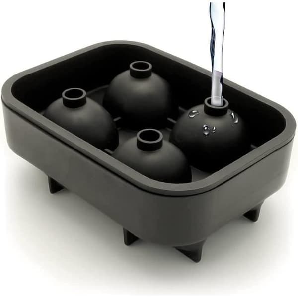 Isbitsform - L803 - Silikon - 4 dödskallar - 12x8,5x5 cm - BPA-fri