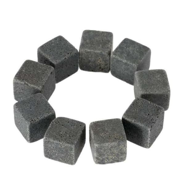 HK11470-Glaserade whiskystenar. Kylande kuber. granitficka. återanvändbar. 9 stycken