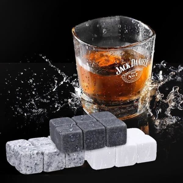 HK14041-Återanvändbara whiskystenar. Bärbar vinkylare. issten. Whisky naturstenar. Stångverktyg. mot