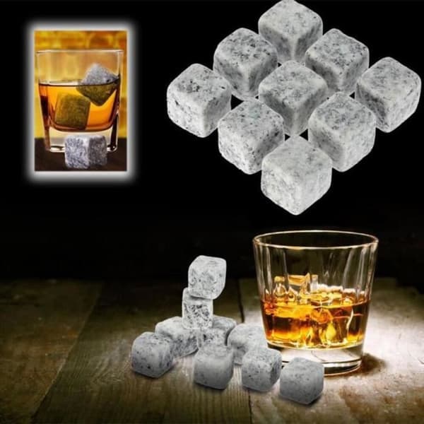 GL11263-Återanvändbara whiskystenar. 6 stycken. set med iskuber. vinkylning. till bröllopsfest. kyl-