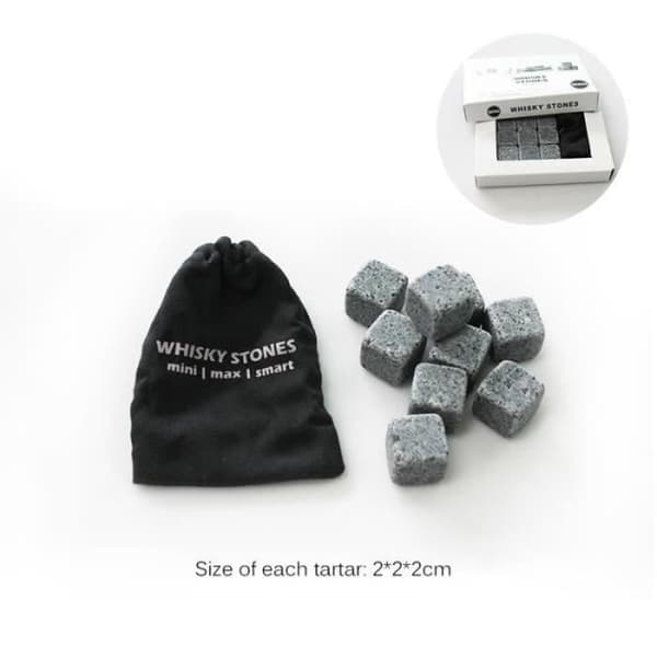 QQ16456-Natural Stapstone Återanvändbar whiskykylare whiskystenar whiskyisbitar Colagne Champag vinöl