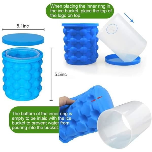Ice Cube bricka, Ice Cube Magic Ice Cube Maker Silikon Ice Cube Hink Ice Cube Form med lock Ice Genie