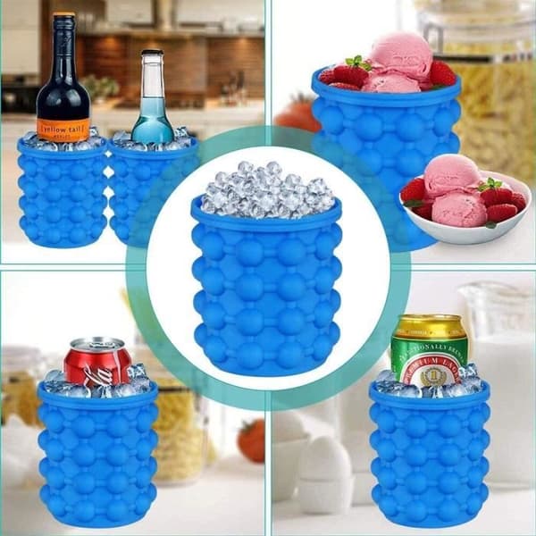 ISBEHÅLLARE Bricka Glaccedilons Silikonishinkar med lockformar Agrave Glaccedilons Ice Cube Maker Magiqu30