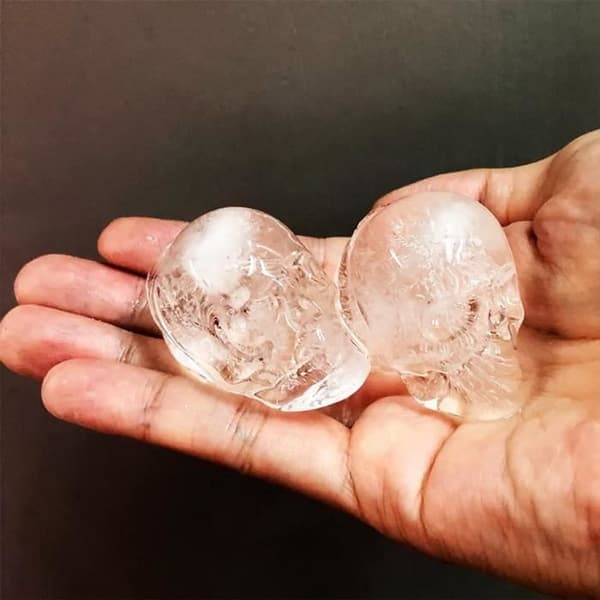 3D Ice Cube bricka, 3D Skull Ice Cube bricka, 3D Ice Cube bricka Silikonform Skalle 4 hål Ice Cube bricka med C,378