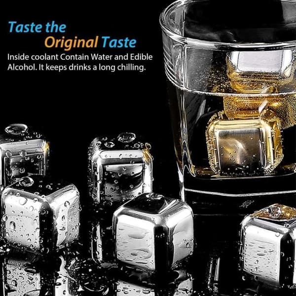 MAVURA Ice Cube Stones » Premium Whiskey Stones i rostfritt stål Chilling Stones Whisky Gla Stones