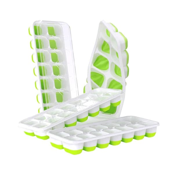 Ice Cube Tray - 14 Isbitar - Grön / Vit