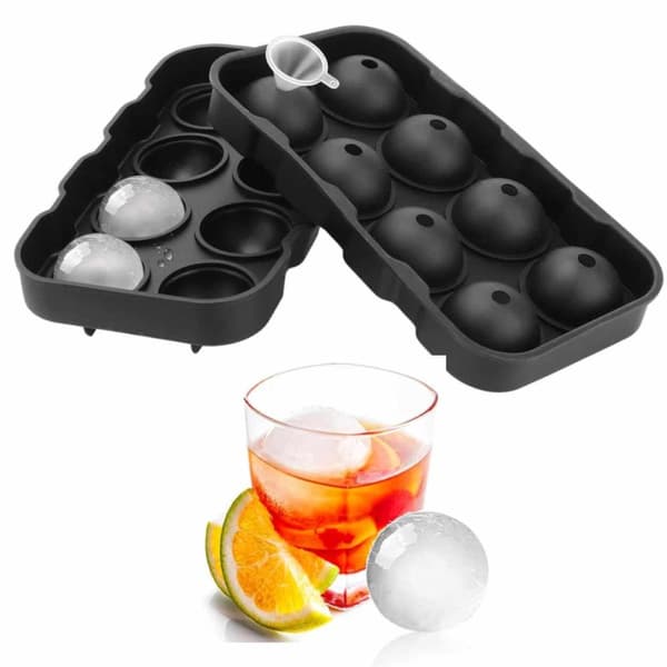 2-Pack stor silikon isform for 8 iskuler Runde isbitkuler